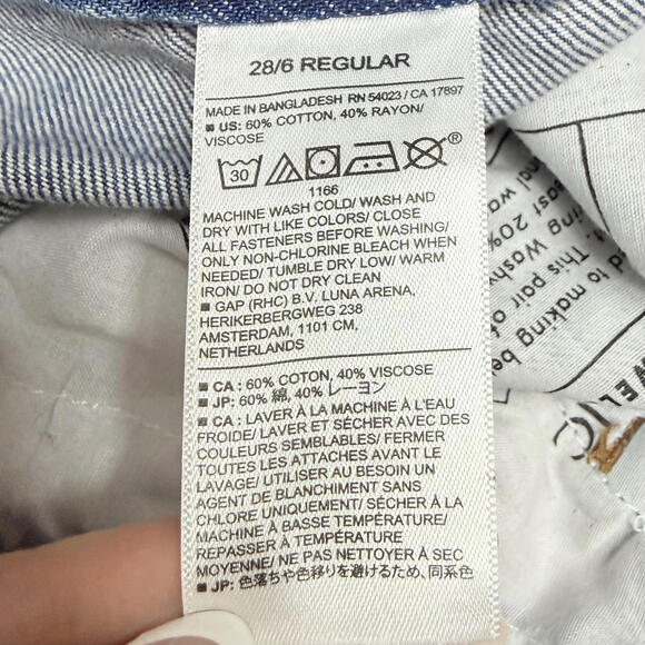 NWT Banana Republic High Rise Wide Leg Denim Dark Wash 28/6 Y2K - Picture 4 of 7